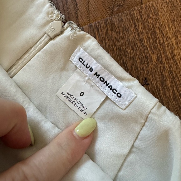 CLUB MONACO cotton grey pleated skirt (US 0) - Picture 3 of 5